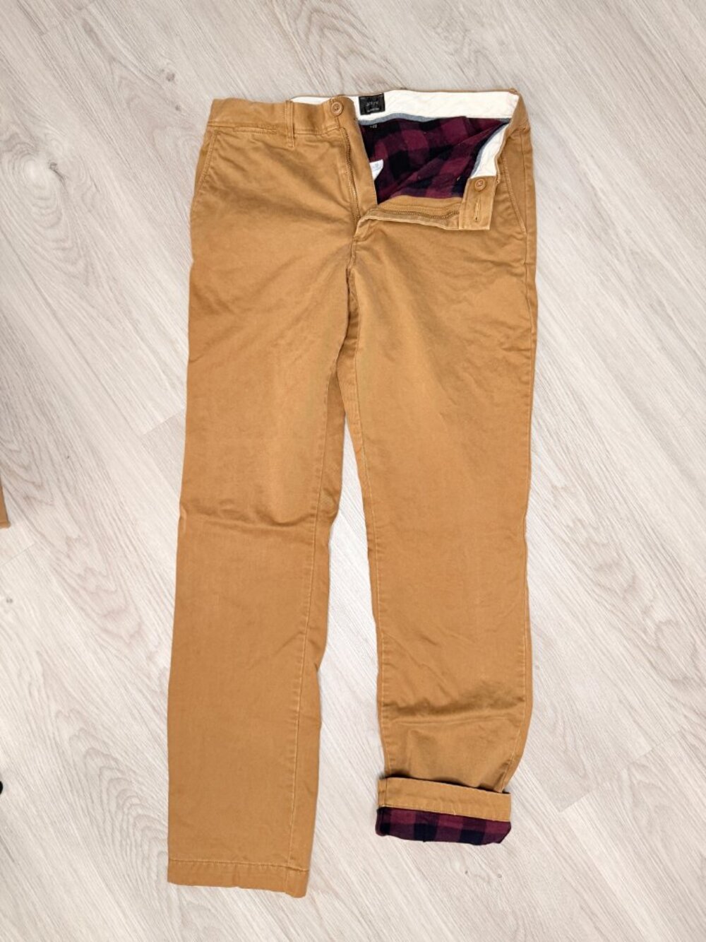 J. Crew Straight-fit flannel-lined cabin pant